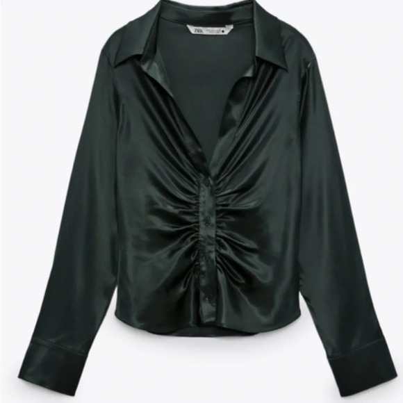 Zara Satin Effect  Blouse - Picture 1 of 3
